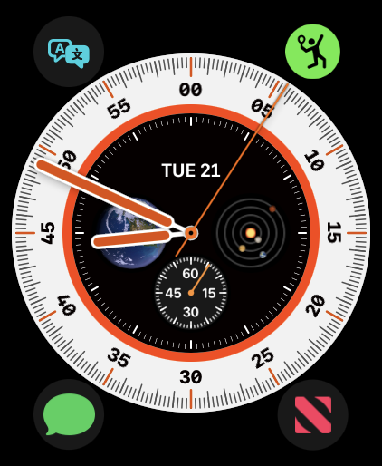Tennis Score Wizard complication on Apple Watch